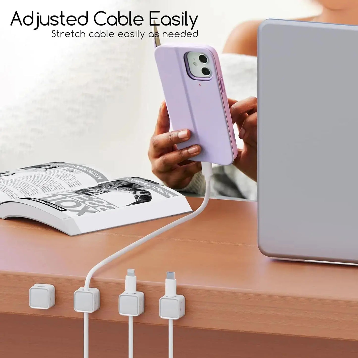 6x Magnetic Holder Cable Organizer
