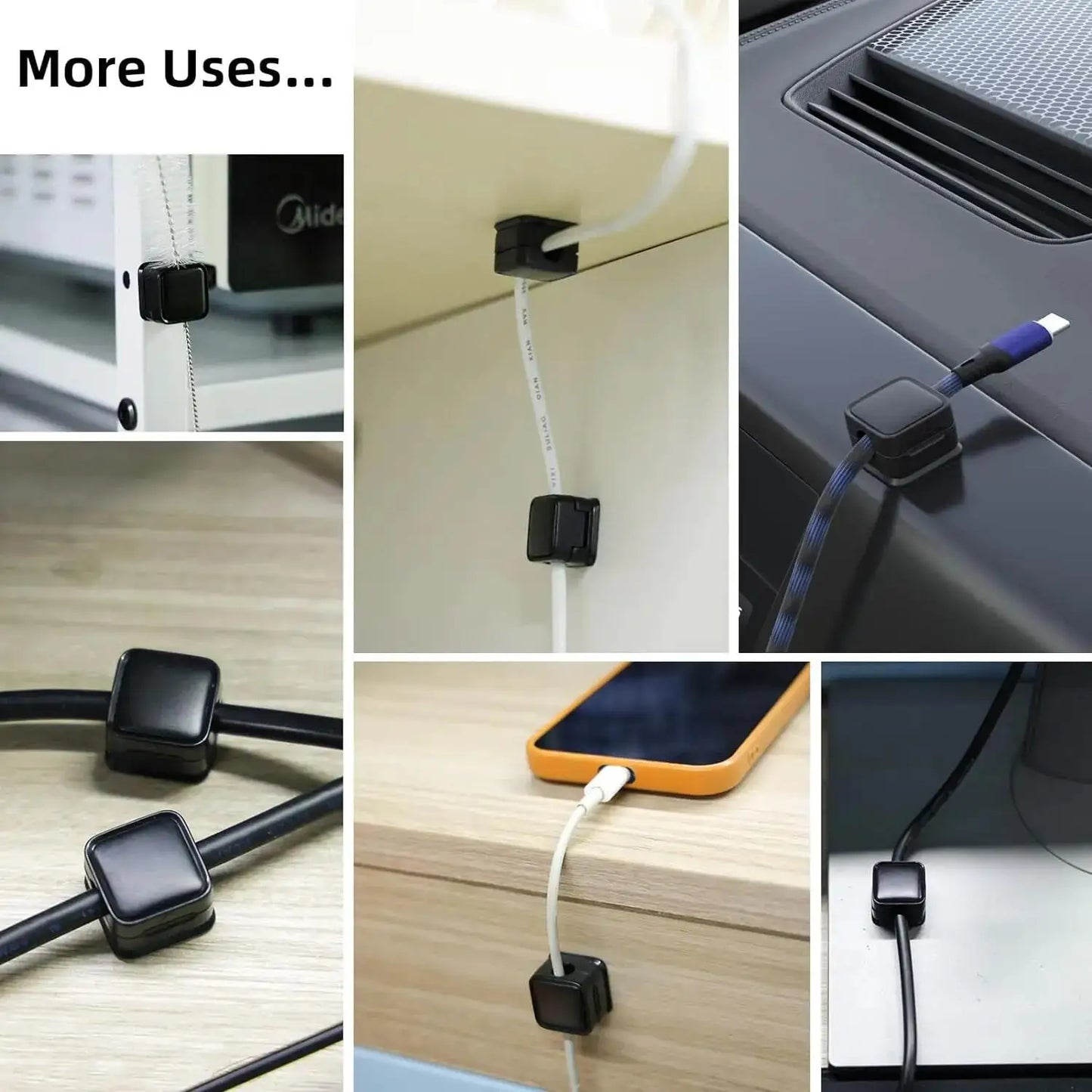 6x Magnetic Holder Cable Organizer